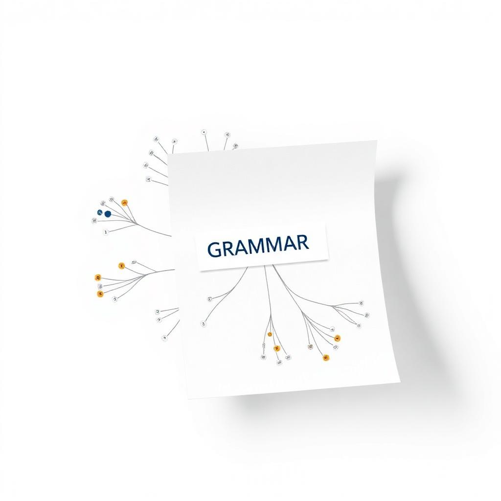 Mockup do PDF do Mapa Mestre com mapa mental de gramática de inglês